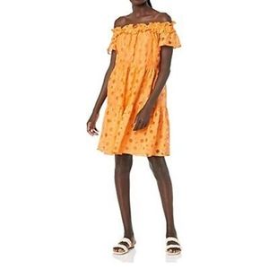 Trina Turk Margery Ruffled Off-the-Shoulder Floral Dress